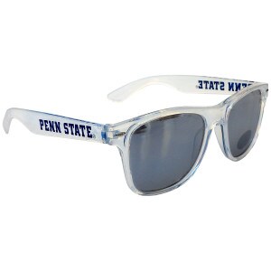 sunglasses mirrored silver lenses clear frames with Penn State on temples